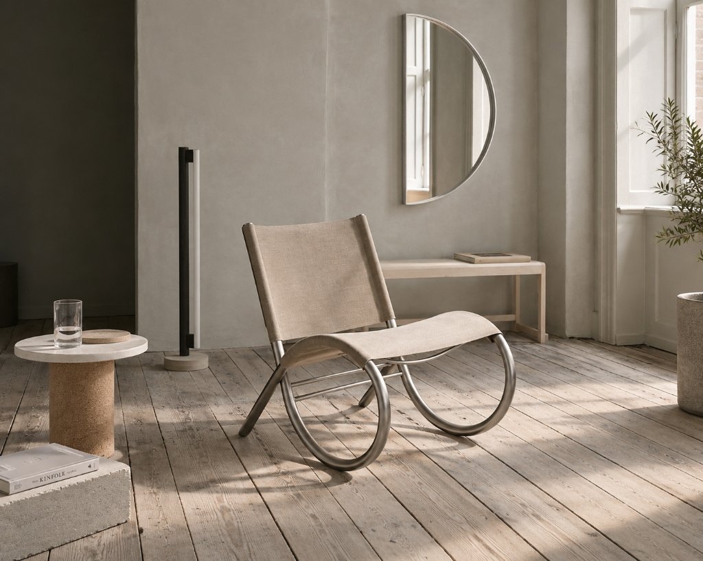 LOOP LOUNGE CHAIR — Tubular Steel & Heavy Canvas